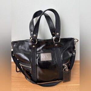 Coach Poppy Black Patent Leather
Hobo/tote/shoulder Bag.